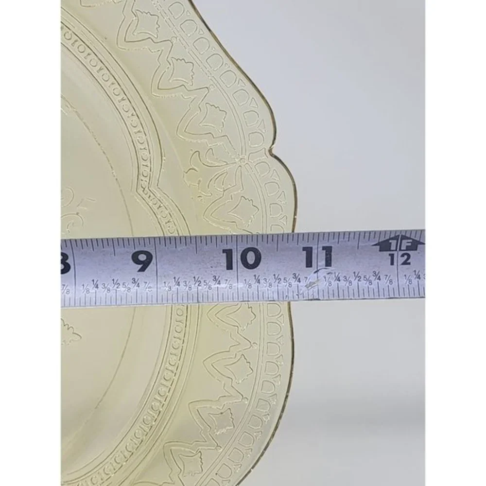 Vintage Federal Glass Depression Glass Dinner Plate Yellow Patrician‎ Spoke